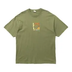 USA 古着 メキシコ製 クイノールト湖 エルク シカ アニマル 刺繍 Tシャツのサムネイル
