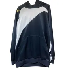【美品】ミズノ MIZUNO プルオーバーパーカー 2XO 黒×白 大きいサイズのサムネイル