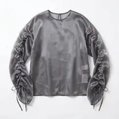 新品タグ付き AIC. シアー ブラウス グレー FREE ゆったり