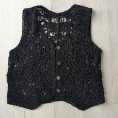 ブラックラメ入りベスト