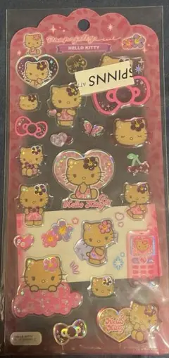 日焼けキティ　ぷくぷくドロップジェリーシール　平成　ハローキティ シール