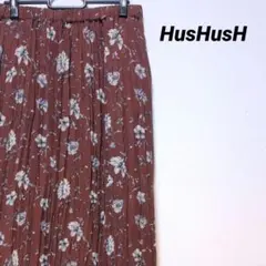 HusHusH 花柄 ロング プリーツ ロング スカート Lのサムネイル