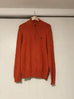 Ralph Lauren ポロラルフローレンハーフジップセーター　オレンジ
