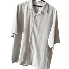 GU オープンカラーシャツ　ライトグレー