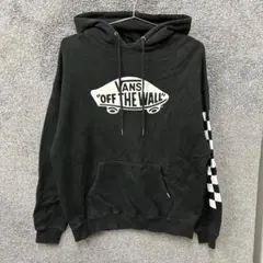 【F71】 VANS パーカー サイズM ブラック 黒