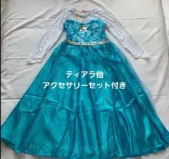 110エルサ風ドレスディズニー 仮装コスチューム衣裳アクセサリー付き