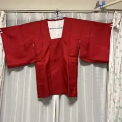 赤い道行コート光沢感あり①値引き中