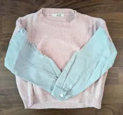 アプレイウィズハッピーエンディングの異素材切替ニット