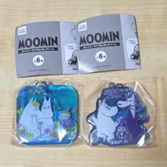 2個セット MOOMIN ぷっくり！クリアめじるしチャーム カプセルトイ ガチャ