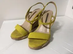 PELLICO SUNNY イエロー スエード ウェッジソール サンダル