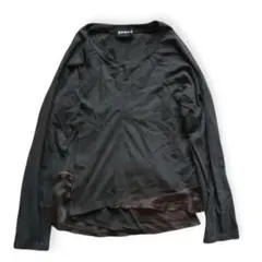 ゴム gomme マキヒロシゲアトリエ 変形ロングカーディガン 黒 Mサイズ ゴム gomme マキヒロシゲアトリエ 変形ロングカーディガン 黒 M