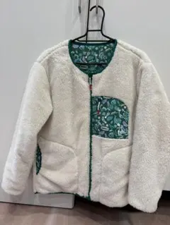フリースジャケット・ボアジャケット ホワイト・グリーン
