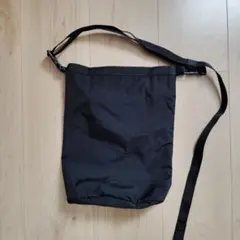 【美品試着のみ】無印良品 撥水折りたためるショルダーバッグ 黒 ナイロン