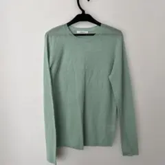 OPAQUE.CLIP 新品未使用 クルーネック リブニットミントグリーン 長袖