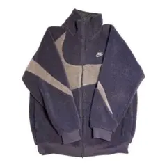 Nike フリースジャケット パープル/グレー　Lサイズ