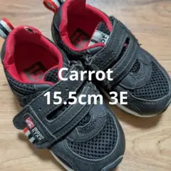 MOONSTAR Carrot 15.5cm 3E 幅広黒スニーカー　記名無しのサムネイル