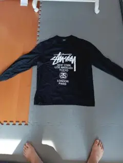 Stüssy ブラック ロングスリーブTシャツ XXL