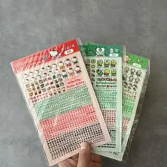 コレクション　ハローキティ＆ケロケロケロッピ 3シート　レタリングシール