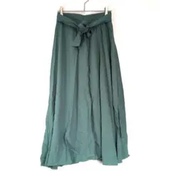 フレアスカート　ミモレ丈　薄手　ウエストゴム