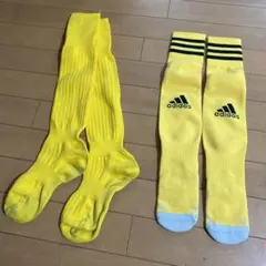 adidas イエロー サッカーソックス2足セット