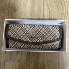 ✨極美品✨ バーバリー 長財布 チェック ピンク 茶色 ブラウン 希少 レア BURBERRY バーバリー 財布 レディース フラップ長財布 レザー