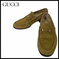 人気GUCCIホースビットローファー カーキ スエード レザー22.5レディースのサムネイル