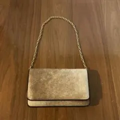 ハラコ　ショルダーバッグ　ベージュ、グレー