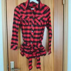 【お買い得】ROSE FANFAN 赤と黒のチェックのミニワンピースのサムネイル
