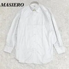 【美品】MASIERO FIRENZE 長袖BDシャツ 15 1/2 39 白