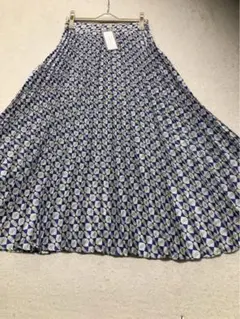 新品未使用タグ付 SHEIN プリーツロングスカート ブルー Mサイズ