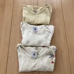 プチバトー　ベビー肌着 3点セット　86bcm