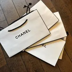 CHANEL ショッパー　紙袋 (24x14cm)5枚セット ホワイト