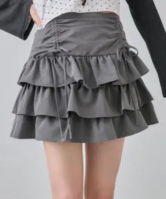 OLIVE des OLIVE ドロストティアードミニスカート