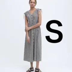 UNIQLO イネスコラボ ノースリーブ ギンガムチェック ワンピース