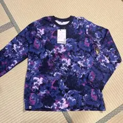 ワークマンコットンプリント長袖TシャツネイビーMのサムネイル
