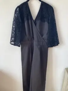 merlotplus パンツ　オールインワン　黒　結婚式　お呼ばれ