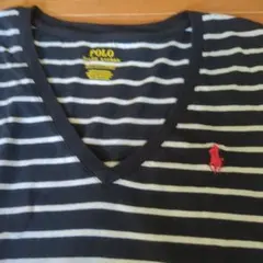 POLO Ralph Lauren ボーダー Vネック Tシャツ М相当のサムネイル