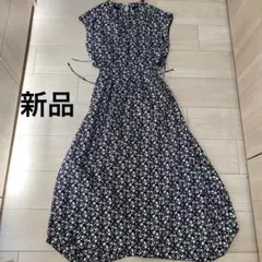 VIS 花柄ワンピースロング