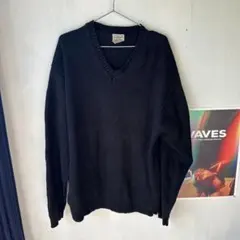 L.L.Bean 90年代　ブラック Vネックセーター