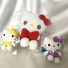 ゆるかわ　サンリオキャラクターズMぬいぐるみお座りポーズ&マスコット2点