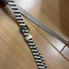 ストライプデザイン 合成皮革ベルト