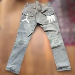PUNK DRUNKERS 　グレー　　人情刺繍のサムネイル
