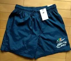 [新品]NIKE ウーブン ショートパンツ M ネイビー ハーフ ナイロン 水陸