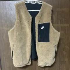 Nike フリースベスト ベージュＸＬリバーシブル