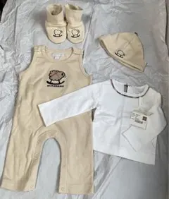 【新品未使用】バーバリー ベビー服セット(ベージュ)(少しヨゴレ)のサムネイル