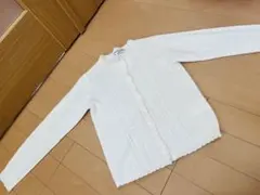 女の子カーディガン130白