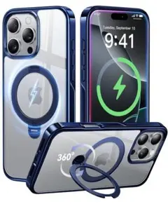 CASEKOO iPhone 16 Pro Max 用 ケース クリア ブルー