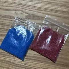 青と赤のビーズセット