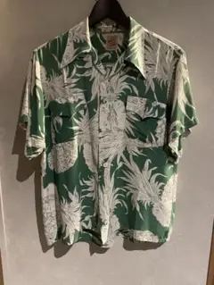 40s 50s Ashfield パイナップル柄 半袖シャツ アロハシャツ