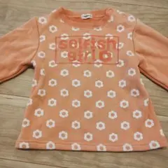 裏起毛 フラワープリント トレーナー